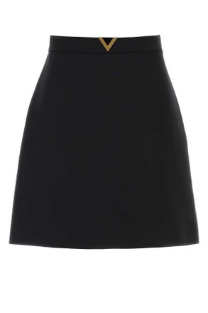 Valentino Garavani Black Crepe Couture Mini Skirt