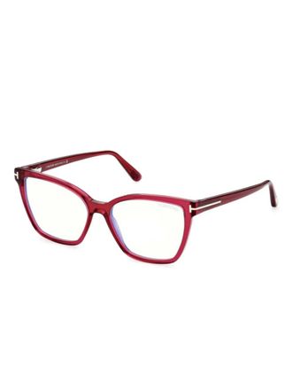 Tom Ford Eyewear Thin Butterfly glasses - women - Acetate - 53 - Pink