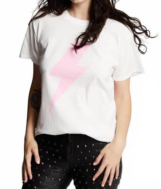 Recycled Karma Acdc Bolt Rock Out Tee In White