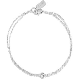 Set & Stones Lennan Love Knot Bracelet in Silver at Nordstrom, Size 7