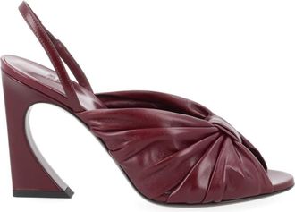 Fendi Brown Pleated Arco Heels