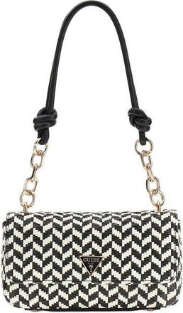 Guess Womens Shoulder Bag Black Multi Polyurethane - Shoulder-Bags