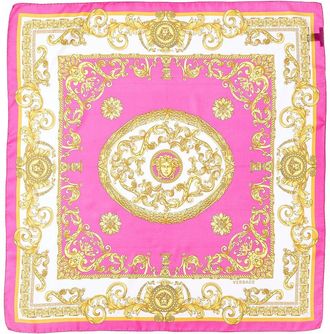 Versace Barocco Print Silk Scarf