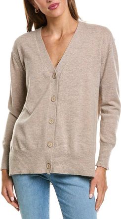 Fort&eacute; Cashmere Hi Low Easy Button 100% Cashmere Cardigan