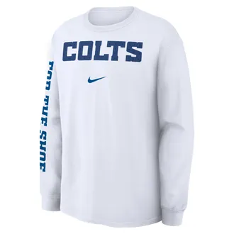 Nike Indianapolis Colts Rivalries Collection Max90 Nike Mens NFL Long-Sleeve T-Shirt in White | 04T910A98-R3S