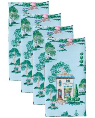 Lenox Set Of 4 Spice Village Allover Napkins