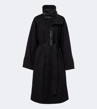 Bottega Veneta Intrecciato cotton trench coat