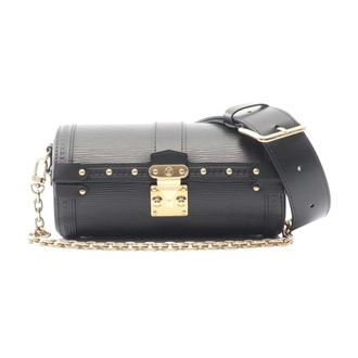 Louis Vuitton Pre-owned Vintage Trunk Shoulder Bag - Dames - Pre-owned - Zwart - Maat: ONE Size Leer