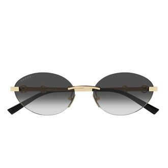 Gucci Sunglasses Gg2051 S 001 Black Gold/Faded Grey Women