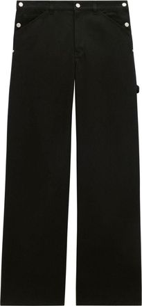 Courrèges Sailor wide-leg cotton trousers - men - Cotton/Elastane/Cotton - 46 - Black