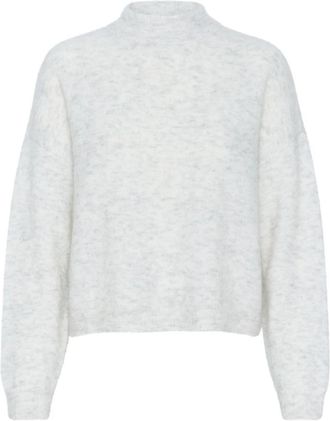 Gestuz Gezellige Debbie GZ Pullover Gebreid - Dames - Coltruien - Grijs - S - Wol - Truien & Vesten