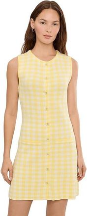 525 america Ember Button Front Dress Womens Dress Lemon Meringue Combo : XS, Polyamide/Viscose