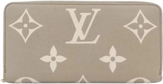 Louis Vuitton Pre-owned Long Wallet (Bi-fold) - Dames - Vintage Accessoires - Beige - ONE Size - Leer - Vintage