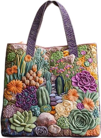 Generic Vintage Quilted Tote Bag for Women Large Cotton Puffer Shoulder Bag Ideal Valentines or Mothers Day Gift for Her Lightweight Floral Handbag for Spring