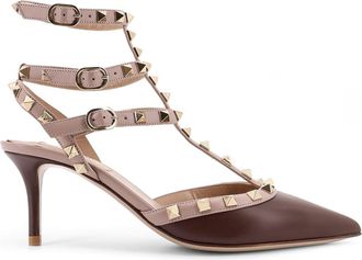 Valentino Garavani Rockstud Valentino Garavani Leather DéColleté Slingback-Donna