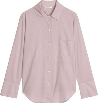 Marc O'Polo Woven Blouses Longsleeve - Dames - Overhemden - Roze - XL - Katoen - Overhemden