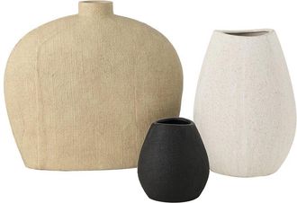 Safavieh Set Of 3 Sav Ceramic Textured Vases