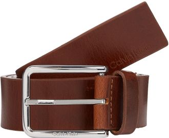 Calvin Klein Men Belt Warmth Oiled Grain 3.5 cm Leather, Brown (Dark Tan), 47,2 inches