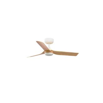 Netlighting Mini Punt Small White Light Wood DC Ceiling Fan 6 Speed
