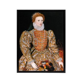 Artery8 Elizabeth I Queen of England & Ireland Framed Canvas Wall Art Print | Size: W24 x H32