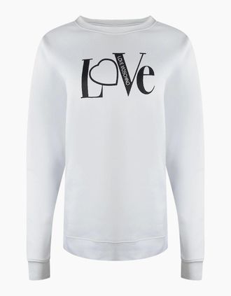 Love Moschino Womens Love Moschino Bold Love Logo White Sweater - Size: 18/16