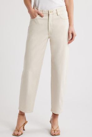 Frame Denim The Candle High Waist Barrel Jeans in Butter at Nordstrom, Size 28