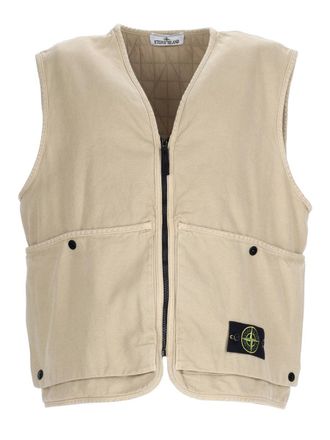 Stone Island Oversized Quilted Lining Cotton Vest