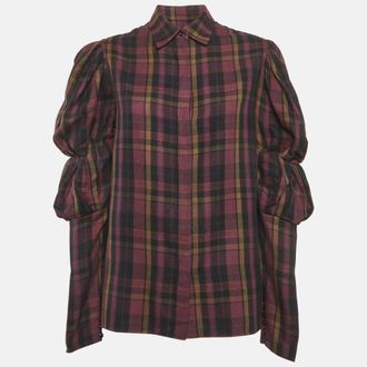 Ralph Lauren Collection Multicolour Plaid Flannel Vivian Blouse
