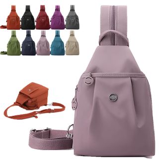 Generic 3 in 1 Anti-Theft Travel Tote Bag, Womens Mini Backpack Waterproof 2-Way Commuter Bag Stylish Oxford Cloth Crossbody Bags (Pink)