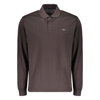 Paul & Shark Long-sleeve Polo - male - Paul & Shark - Polo Shirts - Brown - 2XL - Tops