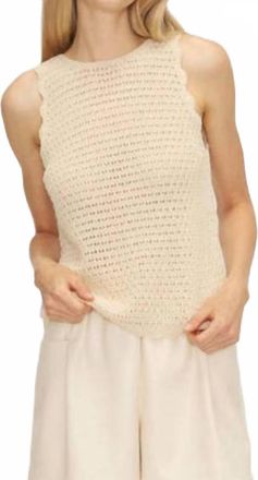 M&eacute;lissa Nepton Mirali Knit Sweater Top In Cream