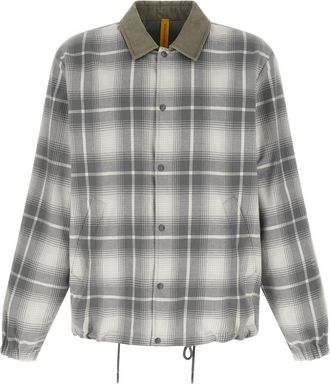 Moncler Grey Plaid Shirt Collar Jacket