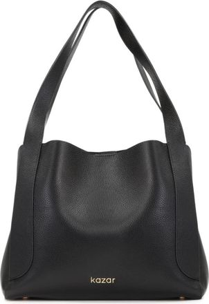 Kazar Dames leren tas met een unieke vorm - Dames - Schoudertassen - Zwart - ONE Size - Leer - Tassen