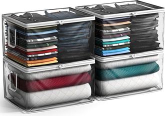 Sorbus Set Of 4 Clear Storage Bags