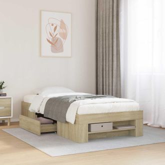 vidaXL Vidaxl Telaio Del Letto Con Storage Rovere Sonoma 80 X 200 Cm