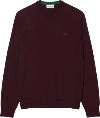 Lacoste Maglione girocollo in lana merino - - Knitwear - Uomo - Rosso - 3XL