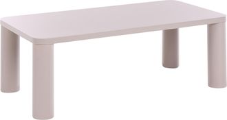 Beliani Mesa De Centro Con Tablero De Mdf Dise&ntilde;o Moderno 120 X 60 Cm Gris Pardo Yentna