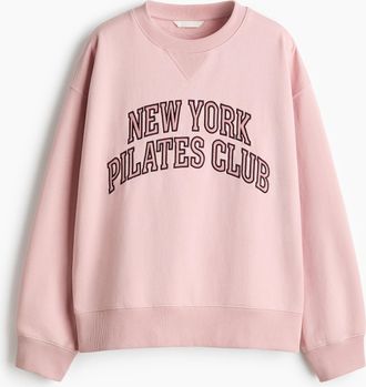 H&M Sweatshirt mit Motiv - Pink
