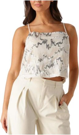 Gestuz Tops, Dames, Beige, S, Polyester, Singlet Top