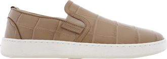 Ferragamo Fedra Croc-Embossed Slip-On Sneakers, Size 7