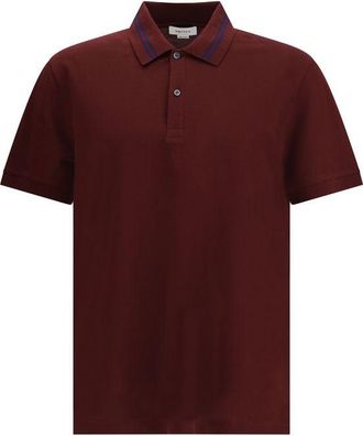 Alexander McQueen Polo Shirt Katoen Contrast Kraag