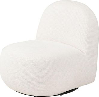 Moloo Sill&oacute;n giratorio en tela color crudo