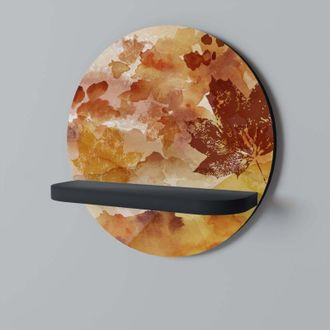 OEM Huellas De Oto&ntilde;o Estante Redondo Negro