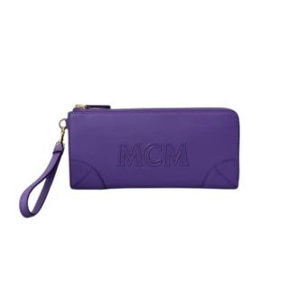 MCM Clutch in pelle Pre-owned - - Pre-owned - Donna - Viola - ONE SIZE