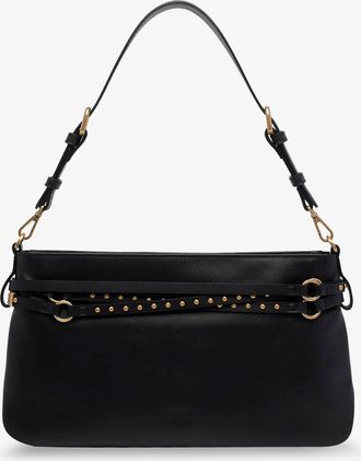 Pinko Womens Leather Belt Bag Crossbody Black Shoulder