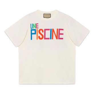 Gucci Cotton Jersey T-Shirt With Print Ivory 616036-XJFFX-9095