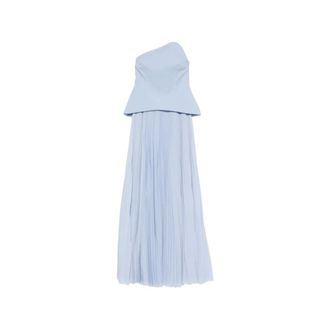 Solace London Britt Strapless Pleated Dress - female - Solace London - Maxi Dresses - Blue - 2XS - Dresses