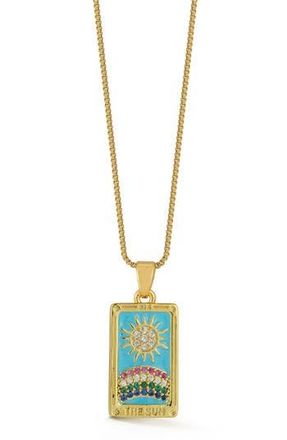 Sphera Milano The Sun Tag Pendant Necklace in Gold at Nordstrom Rack