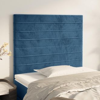vidaXL Cabeceros 2 Unidades De Terciopelo Azul Oscuro 80x5x78/88 Cm Vidaxl