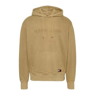 Tommy Jeans TJM Relaxed TJ Label Hoodie - - Sweatshirts & Hoodies - Uomo - Giallo - XS